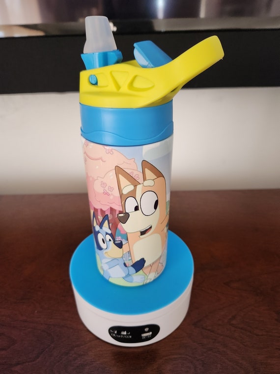 Bluey Kids Tumbler-personalized Kids Water Bottle-kids Personalized Bluey  Water Bottle-12oz Kids Personalized Tumbler Flip Top Sippy Cup 
