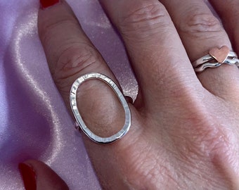 Oval Ring in Sterling Silver - Handmade to Order