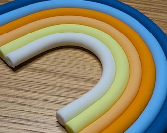 1 Large Bluey, Orange, yellow, white Rainbow CAKE TOPPER.