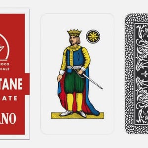 Cartes à jouer régionales italiennes scellées Napoletane 97/25 Modiano neuves - Jeu de cartes authentique