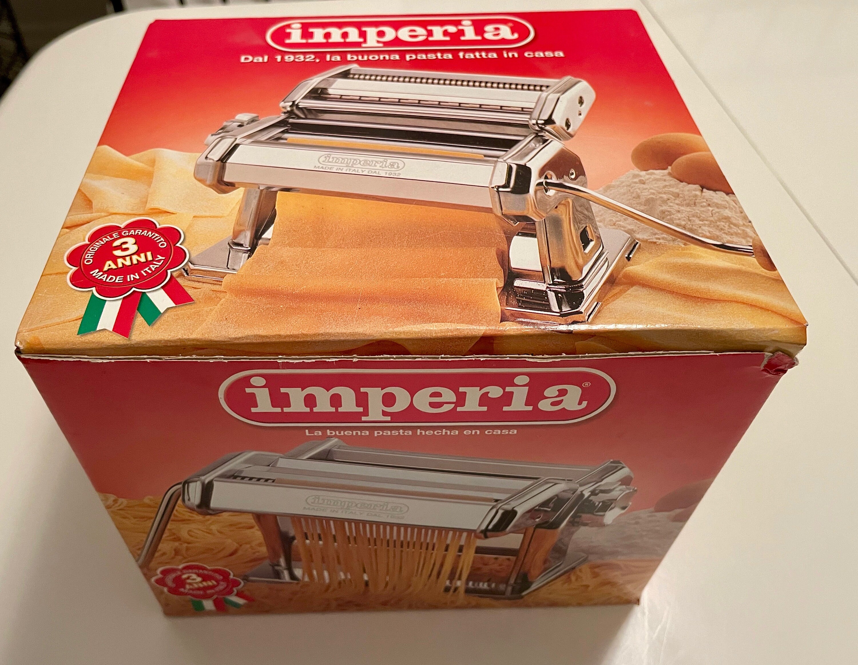 Pasta Maker Machine by Imperia- Deluxe Set W 2 Attachments, Star Ravioli Mold