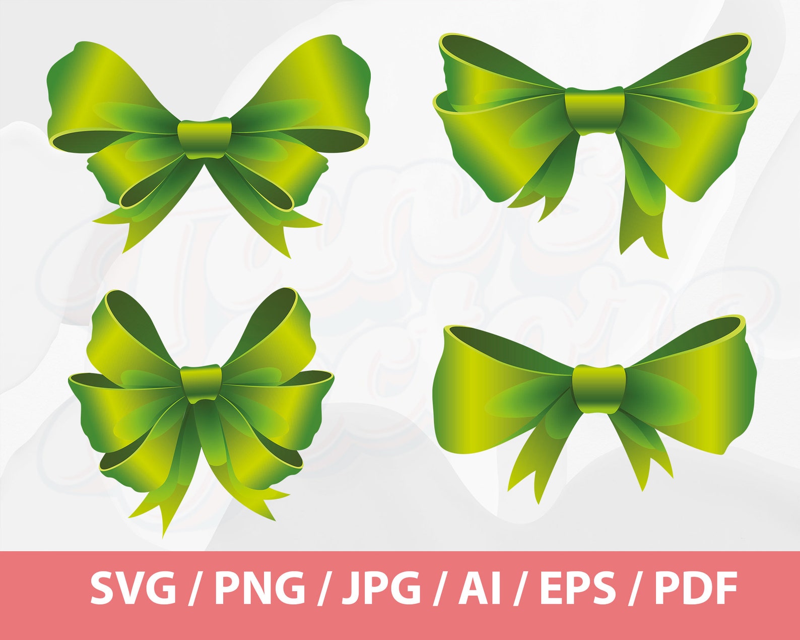 Ribbon SVG Realistic Ribbon Svg Gift Ribbon Svg Bridal Etsy