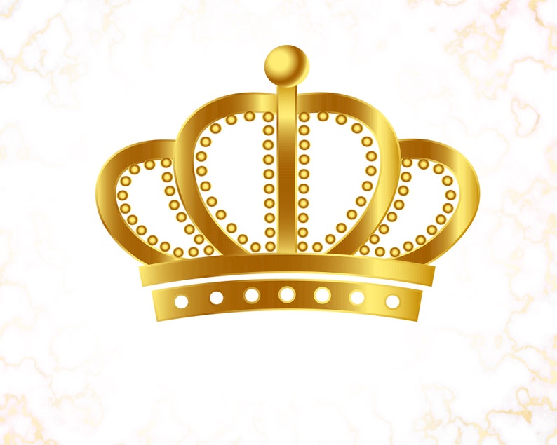 Golden Crown Set Gold Crowns Clipart Royal Crown Svg Gold Etsy