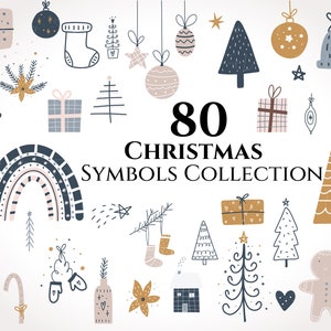 Christmas Symbols Collection - Christmas SVG, Christmas SVG, Christmas SVG Bundle, Weihnachtsbaum, Frohe Weihnachten SVG, Winter SVG, Geschenkbox