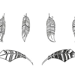 FEATHERS SVG - Feather Svg, Feather Clipart, Feather Silhouette, Boho ...