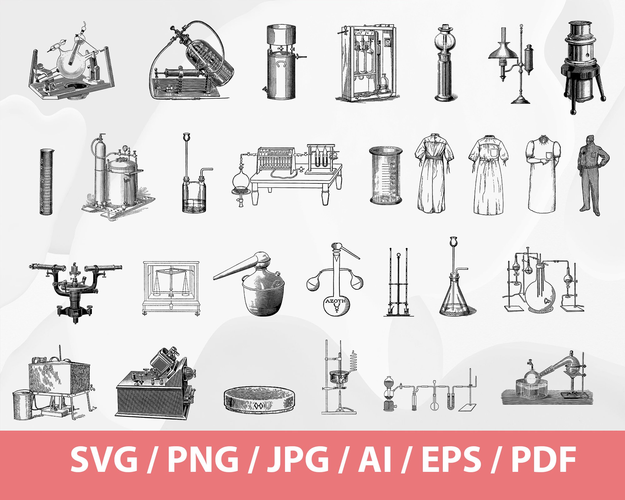 Mad Science Laboratory SET Chemistry Svg,science Svg,teacher Svg ...