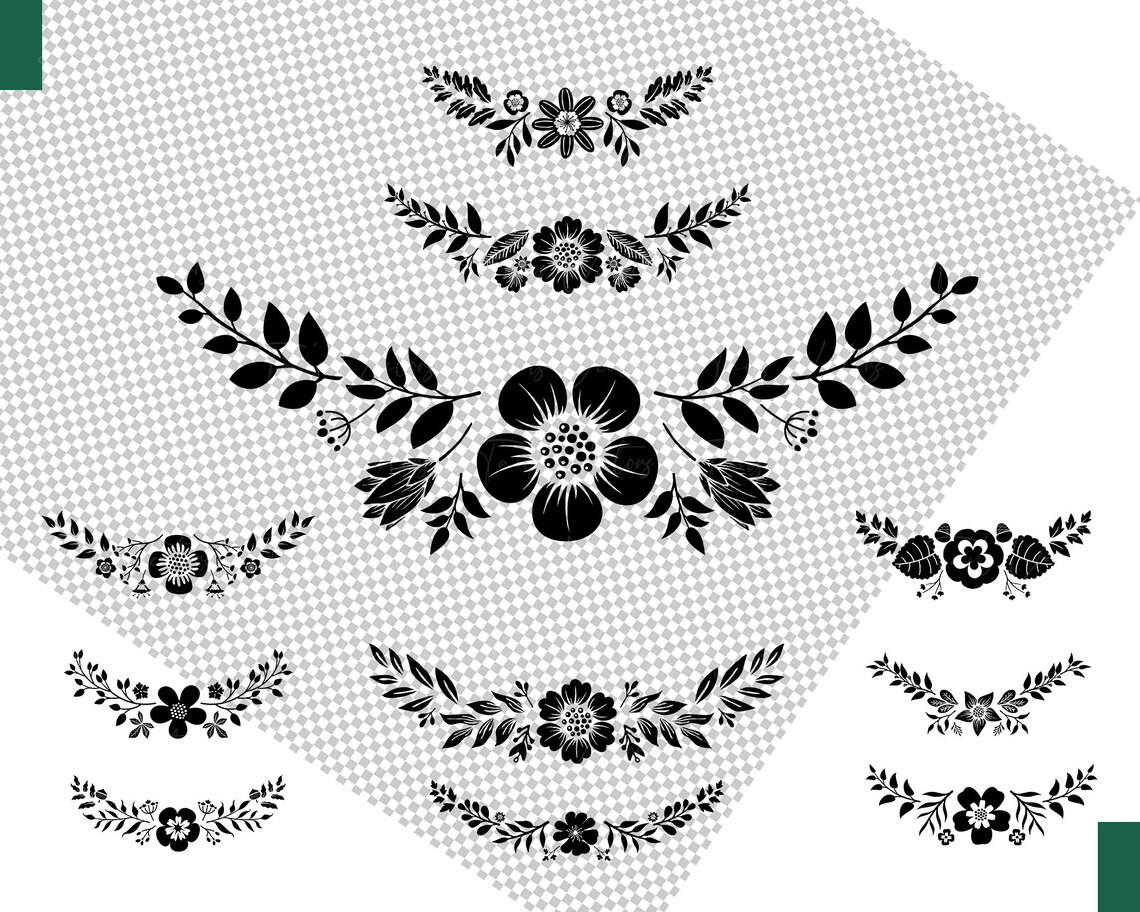 Monogram Divider Floral Monogram SVG - Floral Wreath Svg, Floral Divider Svg, Split ...