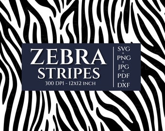 May include: Black and white zebra stripe pattern seamless digital paper.  This digital download includes SVG, PNG, JPG, PDF, and DXF files.  The design is 300 DPI and 12x12 inches.