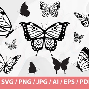 36 Layered Butterfly SVG Bundle - Butterfly SVG, Butterfly Silhouette, Butterflies Clipart, Cute Butterflies, svg, png, instant download