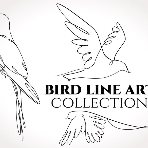 Bird Line Art Collection - Bird svg, Minimalist Bird, Bird Wall Art, Home Decor, Bird Line Art, Line art Print, Bird Line Art, Bird Line Drawing