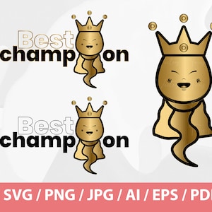 Best Sperm Champion SVG - Golden Sperm svg, Best Sperm svg, Cute Sperm svg, Champion Sperm svg, Gold Sperm svg, Fathers Day, Funny Sperm svg