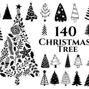 Christmas Tree SVG - Christmas Tree Clipart, Christmas Tree Png, Pine Tree, Xmas Tree, Tree svg bundle, Tree svg,Tree Silhouette,Winter tree