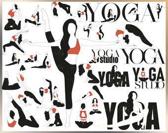 Yoga SVG - Méditation SVG, Méditation svg, Namaste SVG, Yoga Silhouette, Girl Power, Yoga poses svg, Fitness svg, Exercice svg, Yoga png