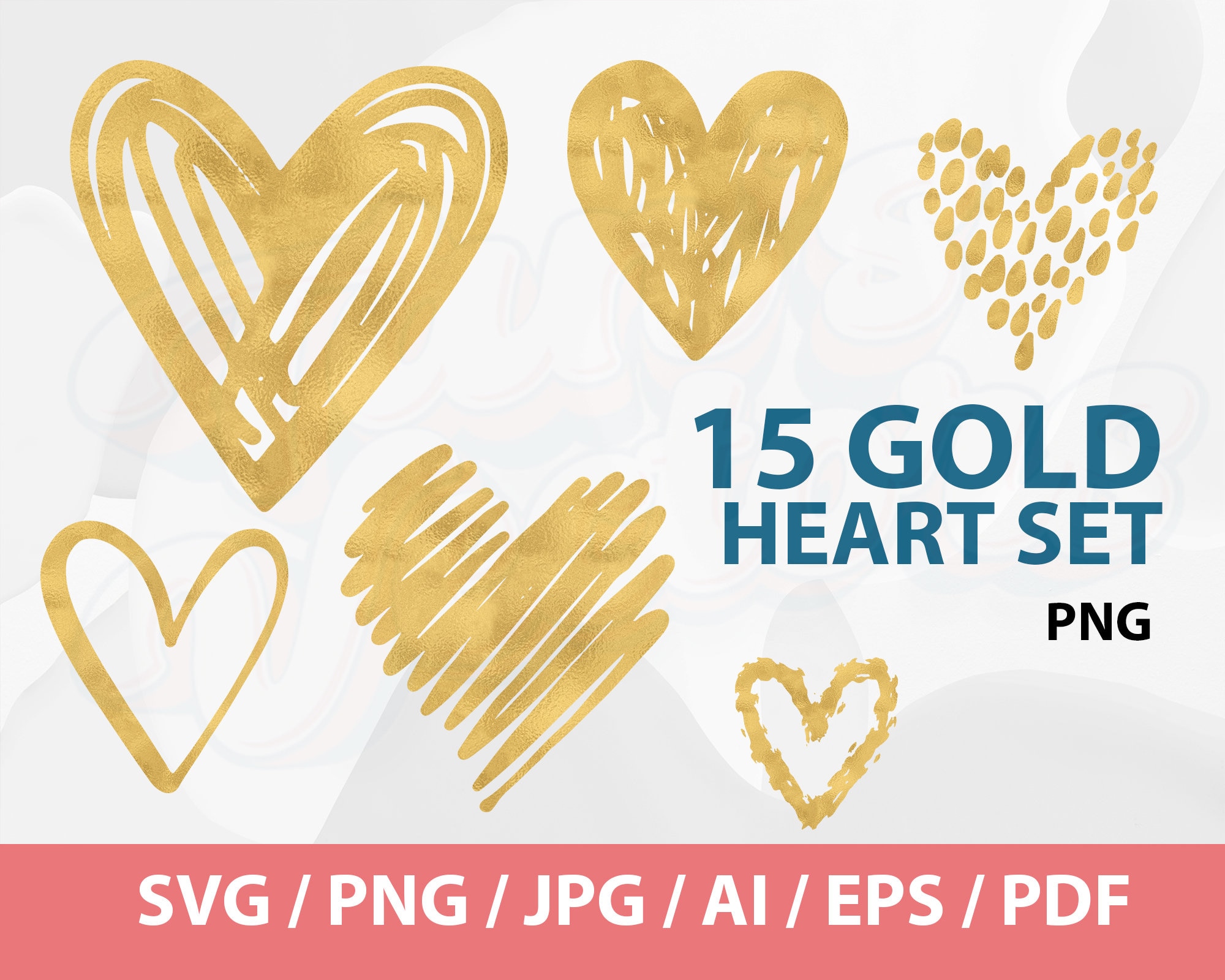 Heart Glitter Stickers 1.5 x 1.75 inch 144 / Gold Glitter