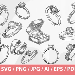 Hochzeit Verlobungsringe Set - Skizzen Set Gold Silber Antragsringe mit Luxus Diamant Smaragd Edelsteine Schmuck Accessoires Love Concept