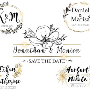 Gold Wedding Monograms - Monogram SVG, Bride svg, Groom svg, Wedding svg, Wedding Signs, Floral Frame SVG, Welcome To Our Wedding,gold frame