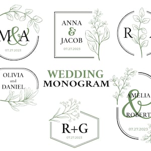 Wedding Monogram - Monogram SVG, Bride svg, Groom svg, Wedding svg, Wedding Signs,  Floral Frame SVG, Welcome To Our Wedding svg, frame svg