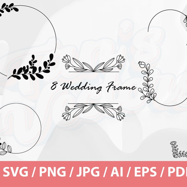 Wedding Frame Black Floral SVG, Bride svg, Groom svg, Wedding svg, Wedding Signs, Marriage Svg, Floral Frame SVG, Welcome To Our Wedding svg