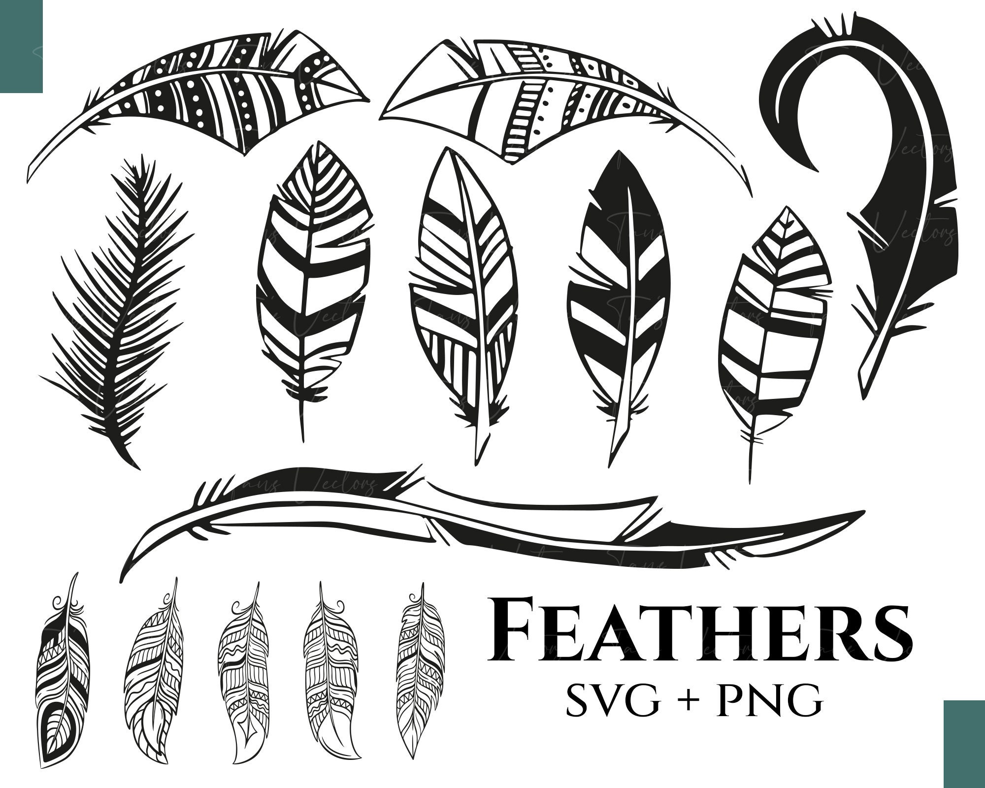 FEATHERS SVG Feather Svg Feather Clipart Feather Etsy