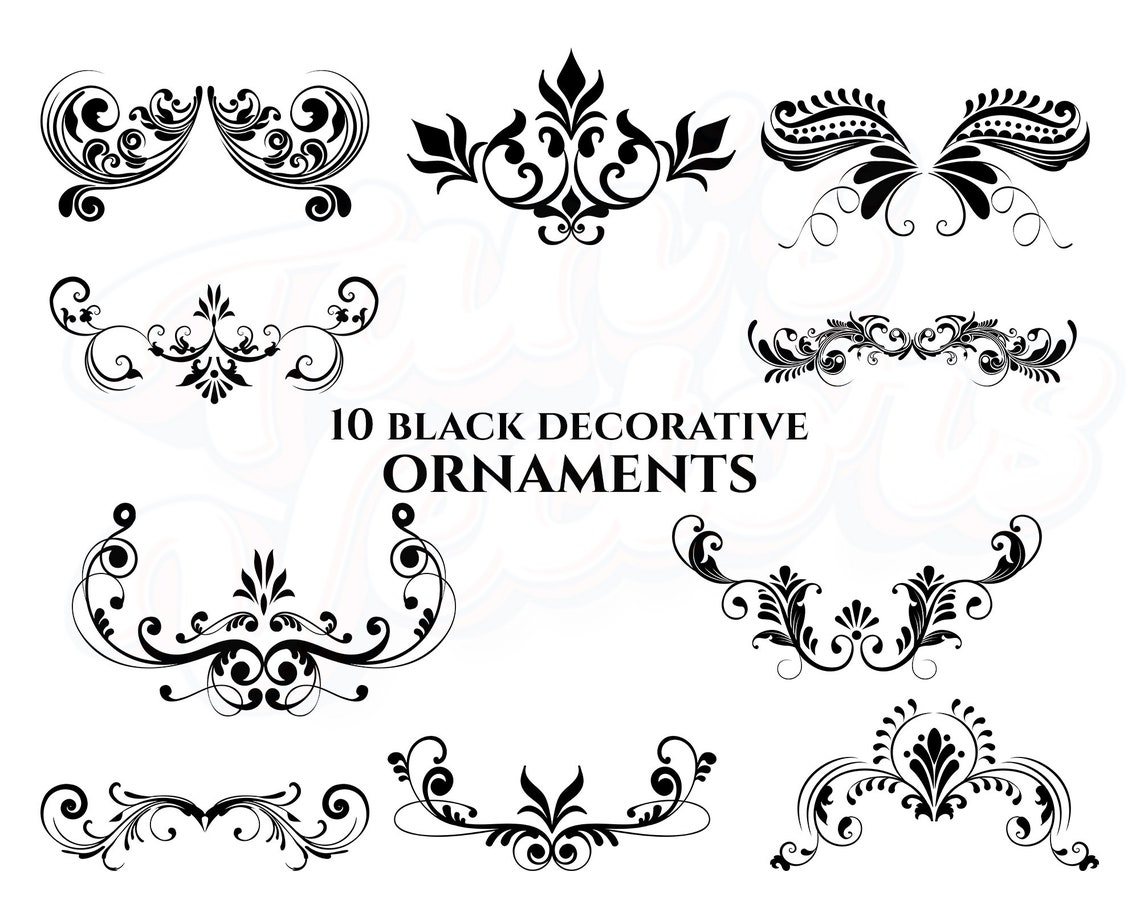 Gold Decorative Ornament SVG Vintage Ornament Svg Swirls - Etsy