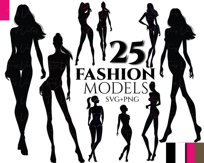 Real Model Svg Fashion Models SVG - Woman Silhouette, Fashion Model Svg, Fashion Girl ...