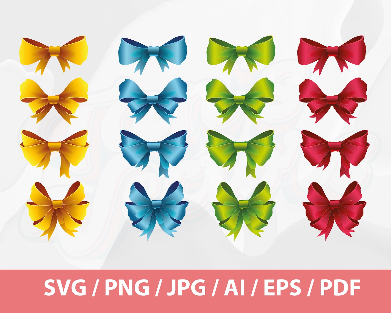 Ribbon SVG Realistic Ribbon Svg Gift Ribbon Svg Bridal Etsy