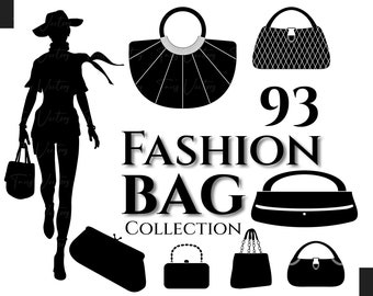 Fashion Bag Collection - Fashion Bag svg, Fashion Handbag svg, Bag Silhouette, Fashion Women Handbag Svg, Fashion svg, Woman Handbag Svg,