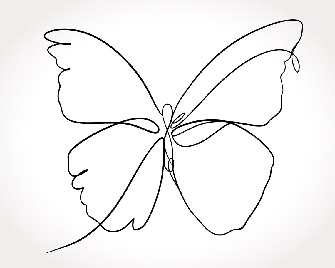 Butterfly Line Art Collection - Butterfly Svg, Minimalist Butterfly ...