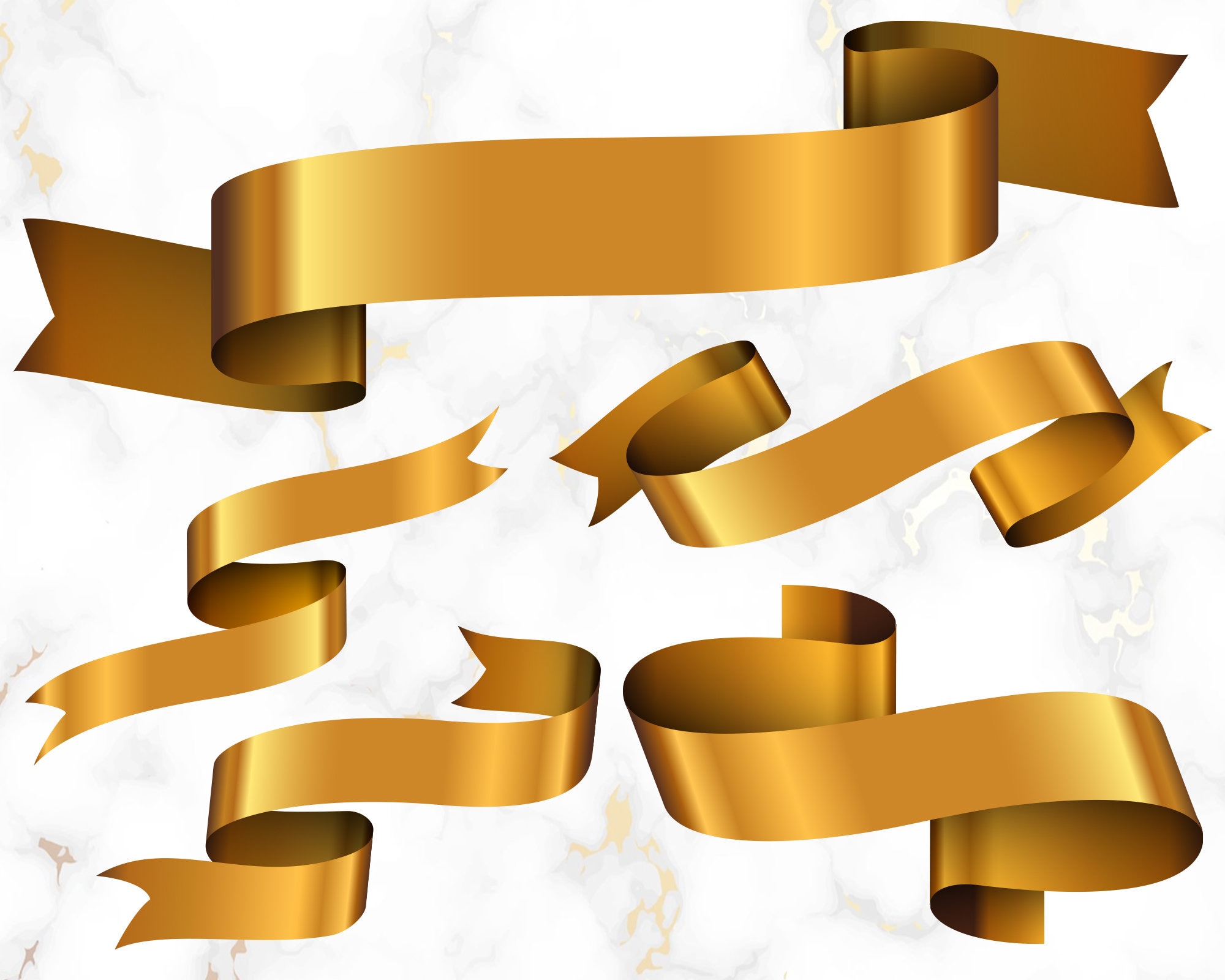 Gold Ribbon Vector Illustration Royalty Free SVG, Cliparts