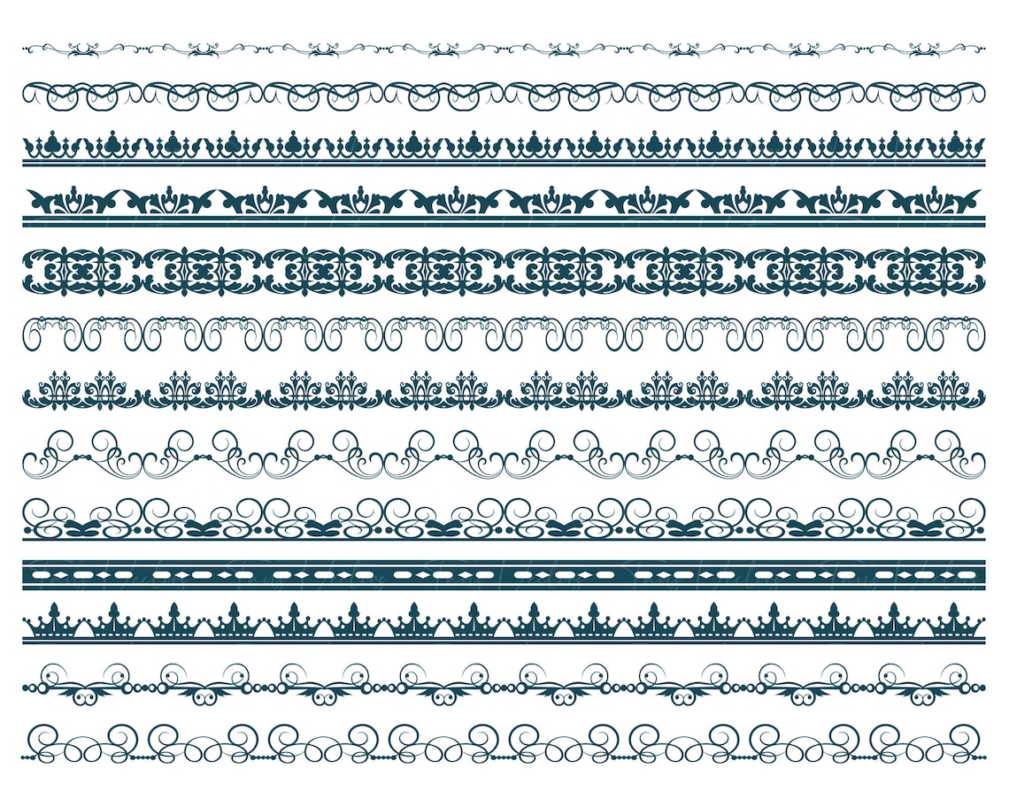 Wedding Ornament Borders SET Border SVG Ornament Svg - Etsy