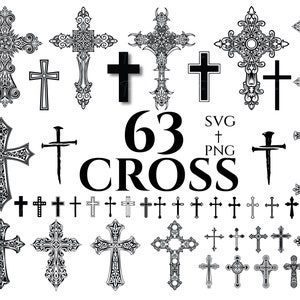 Cross SVG - Cross Clipart, Cross Tattoo, Christian Cross, Jesus Cross Svg, Crosses Svg, Christian Svg, Cross Silhouette, Religious Cross svg