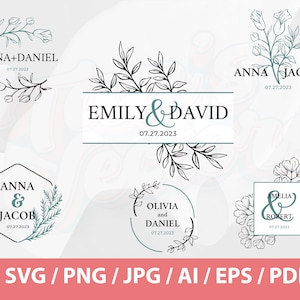 Wedding SVG Bundle - Bride svg, Groom svg, Wedding svg, Wedding Signs, Marriage Svg, Floral Frame SVG, Welcome To Our Wedding svg, monogram