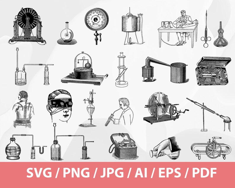 Mad Science Laboratory SET Chemistry Svg,science Svg,teacher Svg ...