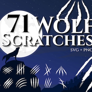 Wolf Kratzer SVG - Kratzer svg, Claws Scratches svg, Claw Marks, Scratches Clipart, Scratches Silhouette, Scratches svg