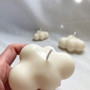 Trio cloud candles, natural and artisanal, rapeseed wax
