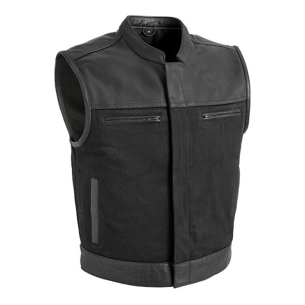 Mens Biker Leather Vest, Custom Handmade Vest, Mens Hunt Club Style Handcraft Vest, Club Rider Vest, Gifts for Dad, Gifts for Husband, Gifts