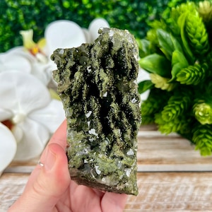 High Quality Green Forest Epidote and Quartz from Hakkari Turkey, Natural Mineral Specimen