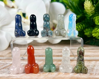 YOU PICK Mix Mineral Mini Phallus, Crystal Penis, Hand Carved, Polished Crystal Carvings