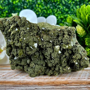 Green Forest Epidote and Quartz from Hakkari Turkey, Natural Mineral Specimen