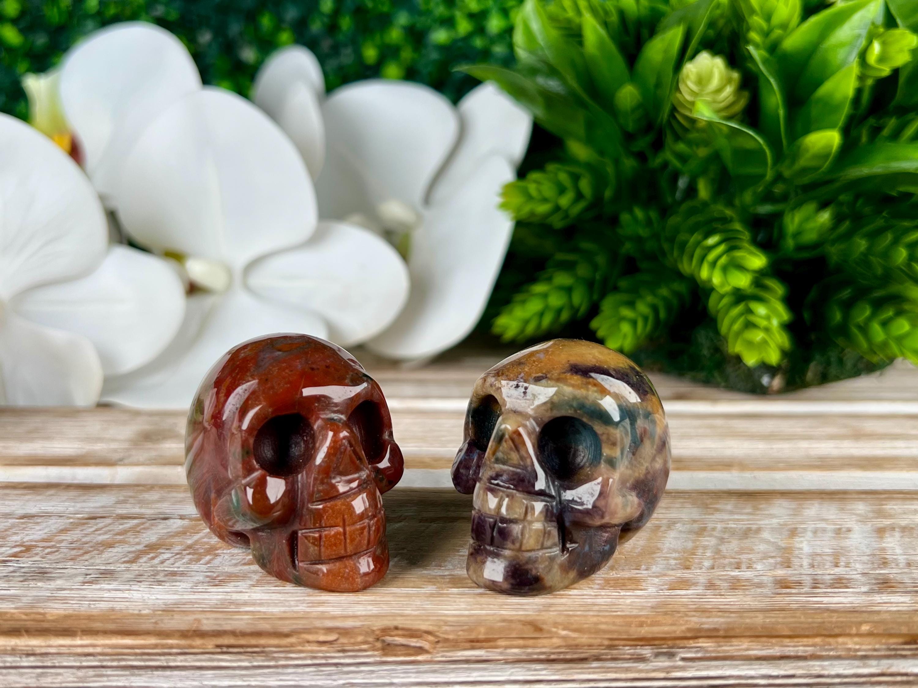 Ocean Jasper Skull - Etsy