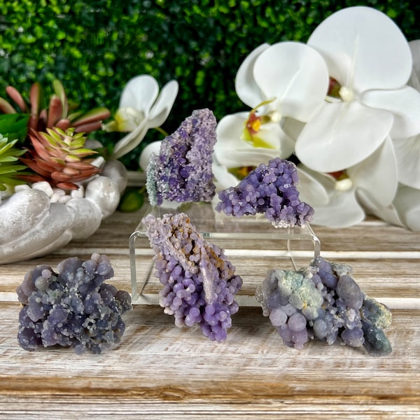 Sparkly Grape Agate Specimen (Indonesia) | Grape Agate Cluster, Purple Grape Agate, Crystals, Gemstones, Mineral Specimen