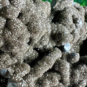 Manganese Oxide with Hematite, Limonite Calcite from Morocco, Natural Mineral Specimen, Druzy Crystals, Home Decor