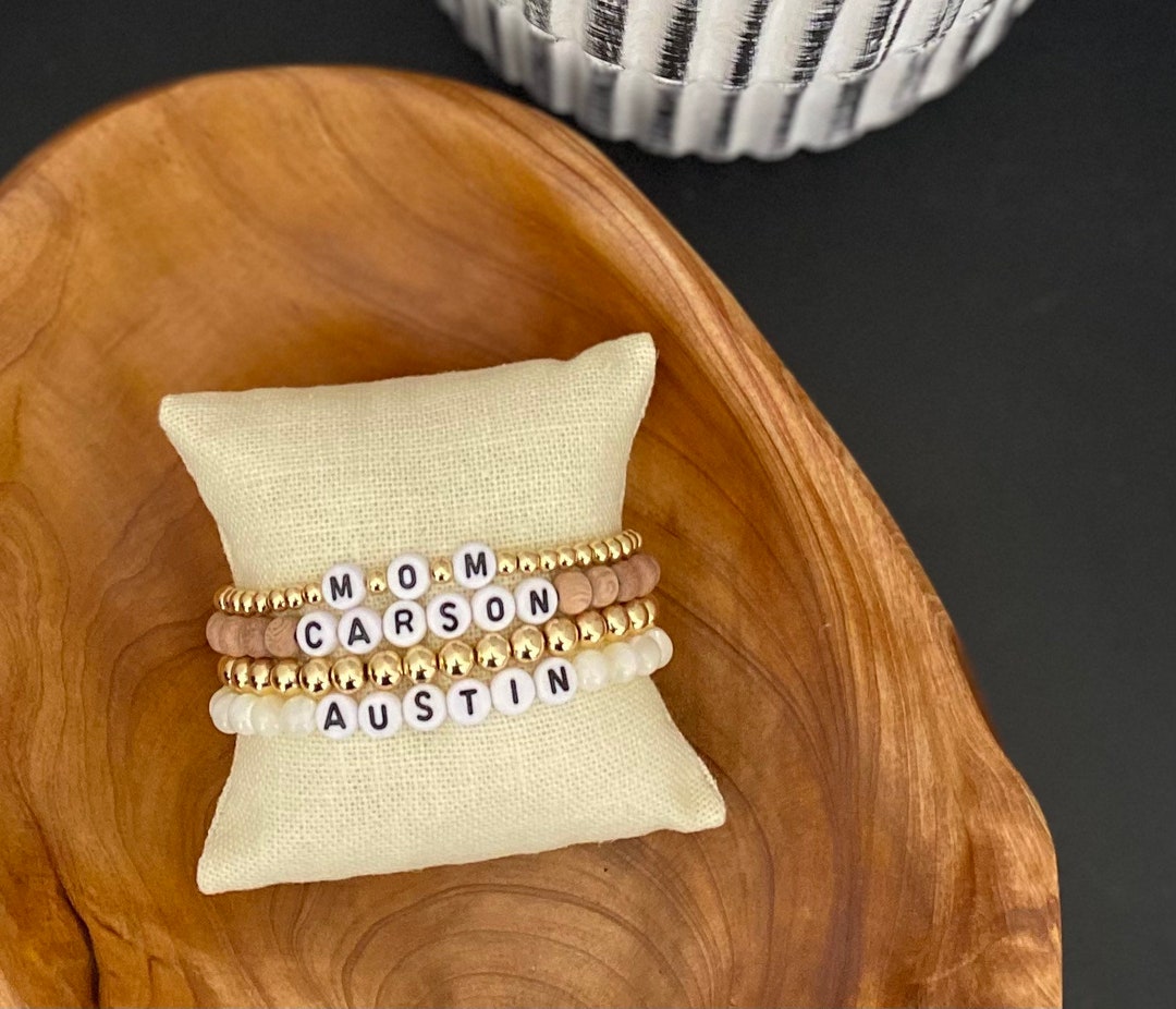 Boy Mom Bracelet Stack Personalized Bracelet Stack Boy Mama Bracelet Mothers Day Gift for Mom Etsy