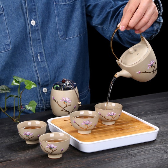 Gaiwan Ceramic Pot Tea Set Cup Accessories Luxury Japanese Bubble