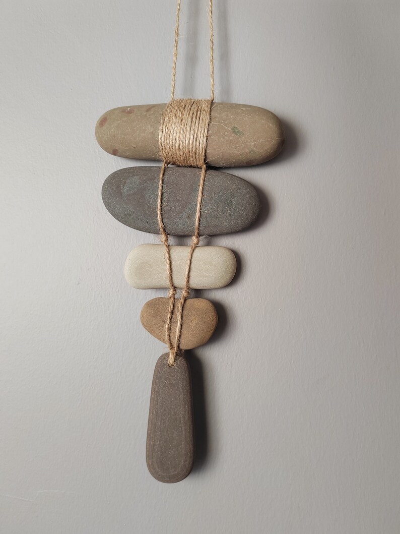 Pebble Wall Art Rock Wall Hanging 1427 Cm Beach Stone Wall Etsy