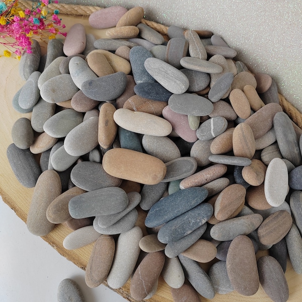 2-4 cm 30 pieces of long sea stones, beach stones, free shipping,