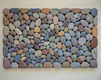 Beach Stone Mat: Foot Massager Pebble Rug (38-60 cm)