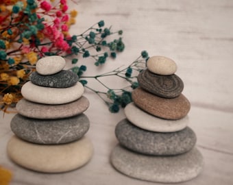Meersteine: Miniature Zen Dekosteine (2-5 cm) (6 Steine)