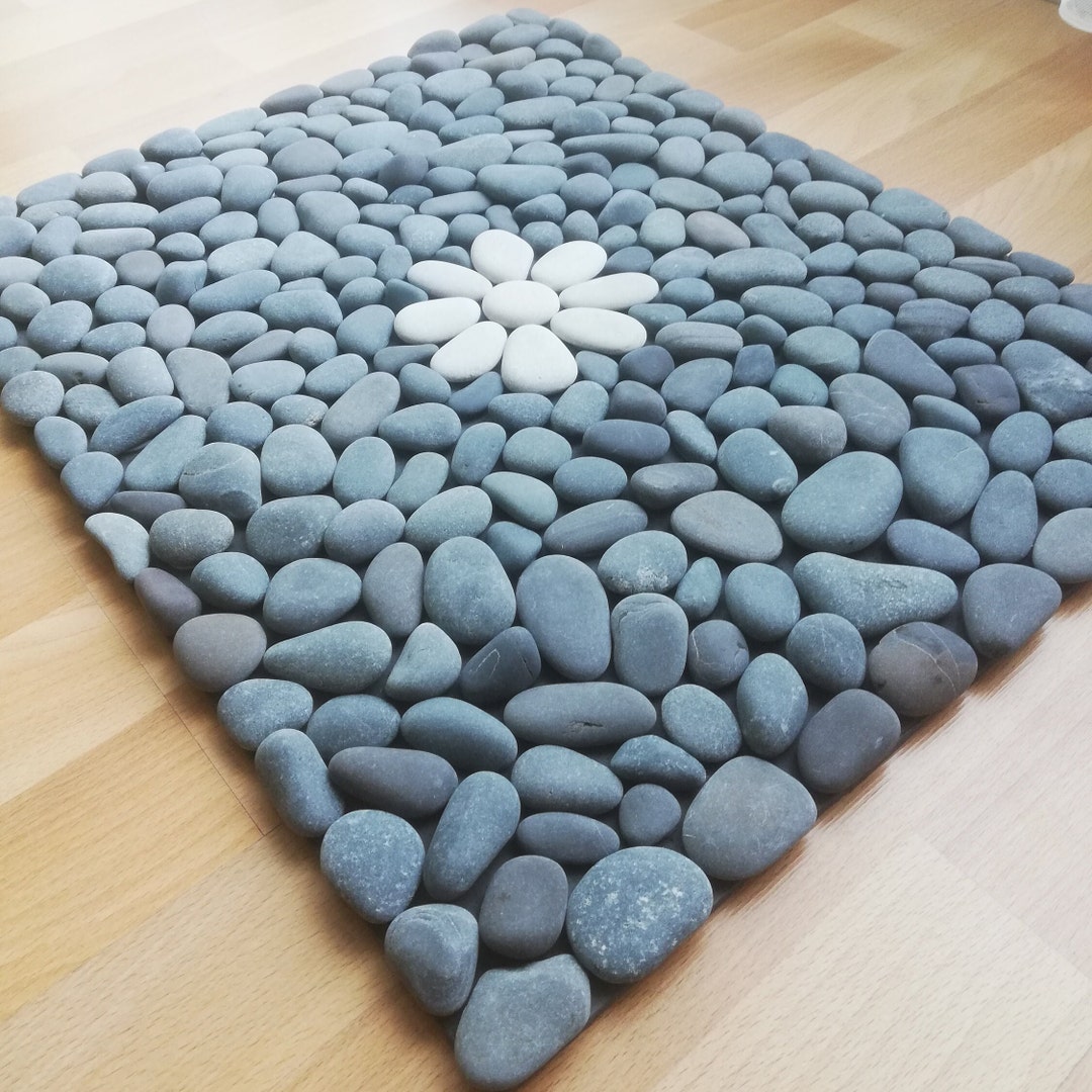 Standing Mat With Rocks 50-60 Cm (19-24 Inch) Beach Stone Mat Beach Stone Mat, Stone Mat ...