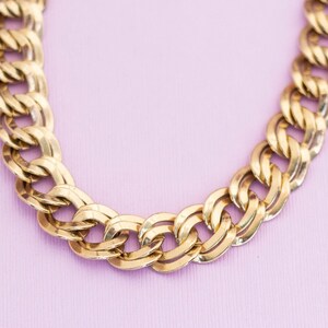 Vintage Mid Century Gold Ton Kette Halskette 18 Zoll HB13